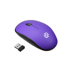 Беспроводная мышь Oklick 515MW черный/пурпурный оптическая (1200dpi) USB (2but) 
