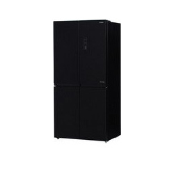 Многокамерный холодильник Hyundai CM5005F черное стекло 