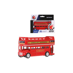 Лондонский двухэтажный автобус Пламенный мотор металлический инерционный 870830 