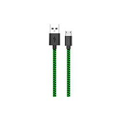 Дата кабель Pero DC 04 micro USB 2А 2м Green black 