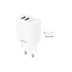 СЗУ Pero TC02  2USB 2 1A c кабелем Micro USB в комплекте белый Тип устройства: