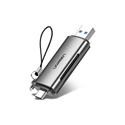 Картридер Ugreen USB C + A 3 0  для карт памяти TF/SD (50706)