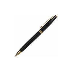 Ручка подарочная шариковая Brauberg De luxe Black корп черн узел 1мм линия 0 7мм синяя 141411 