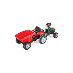 Трактор на педалях Pilsan красный  с прицепом (07 316R) Тип: педальный