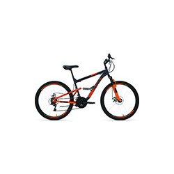 Велосипед  Altair MTB FS 26 2 0 disc 2021 рост 18 темно серый/оранжевый