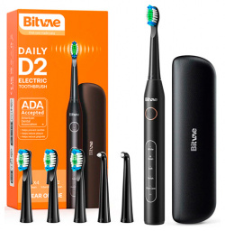 Электрическая зубная щетка Bitvae D2 Daily Toothbrush (Футляр + подставка 4 насадки колпачок для насадок 2 internal brushheads) (D2 Case) GLOB 