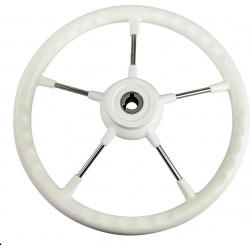 Рулевое колесо RIVA RSL обод белый  спицы серебряные д 360 мм VN735022 08