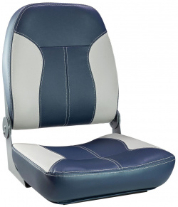 Кресло складное мягкое SPORT с высокой спинкой  синий/серый 1040513