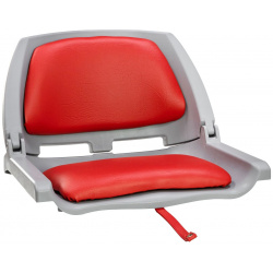 Кресло складное мягкое TRAVELER  цвет серый/красный 1061114C
