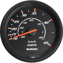 Спидометр Suzuki 4"  80 км/ч 45 узлов черный 3410093J42000