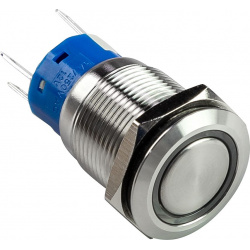 Кнопка с фиксацией  подсветка синяя 12 В PB4212TLB Информация о производителе