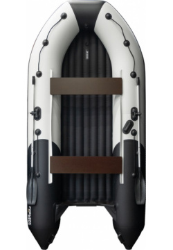 Надувная лодка ПВХ  Ривьера Компакт 3600 НДНД Комби светло серый/черный 00191790