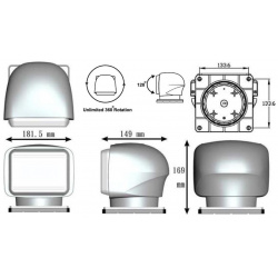 Прожектор с дистанционным управлением  белый корпус светодиодный брелок и джойстик модель 220 SL22061CW12VSS
