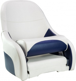 Кресло с болстером Ocean Flip Up  обивка белый/синий винил 13127 MR
