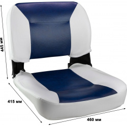 Кресло складное  цвет белый/синий на стойке с вращением и регулировкой вперед/назад C12510WL_komp