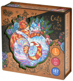 Настольная игра Rugo LCats L Пазл "Влюбленные кошки" (размер L) Когда два сердца