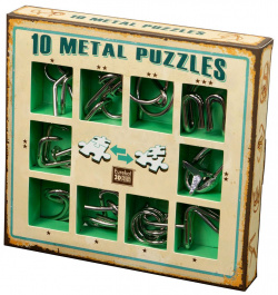 Головоломка Eureka 3D Puzzles 473357 Набор головоломок 10 Metal  зелёный От