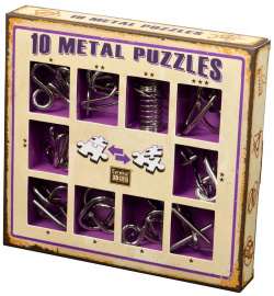 Головоломка Eureka 3D Puzzles 473359 Набор головоломок 10 Metal  фиолетовый