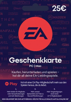 Настольная игра Electronic Arts 124522 EA Gift Card €25 (для PC/EA Play)