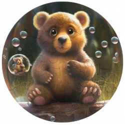 Аксессуар Unidragon НФ 00004367 Деревянный пазлы Bubblezz: Медвежонок
