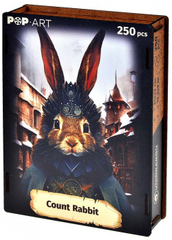Настольная игра Unidragon НФ 00002552 Фигурный деревянный пазл "Граф Кролик"