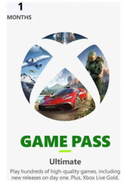 Настольная игра Microsoft Corporation 138347 Xbox Game Pass Ultimate Global  1 Month (для PC Xbox/Xbox)