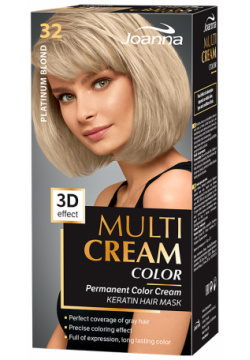 Краска для волос JOANNA MULTI CREAM 3D тон Платиновый блонд 32 Очаруйте всех