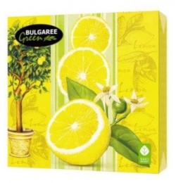 Салфетки бумажные BULGAREE GREEN трехслойные Лимон 20 шт 