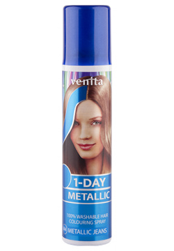 Спрей для волос оттеночный VENITA 1 DAY METALLIC тон Jeans синий металлик 50 мл С