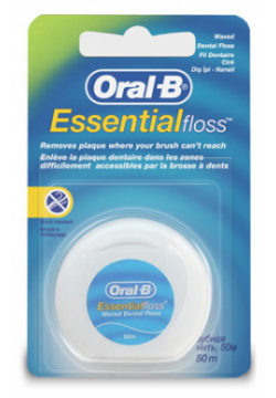 Нить зубная ORAL B Essential вощеная мятная 