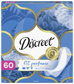 Прокладки ежедневные DISCREET No Perfume 60 шт 