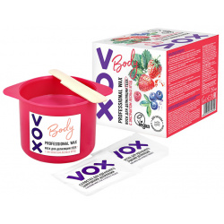 Воск для депиляции VOX нагрева в микроволновой печи с экстрактом лесных ягод 250 мл 2 салфетки 1 палочка 