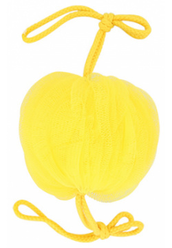 Мочалка шар для тела DECO  синтетическая с ручками yellow