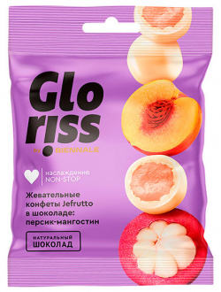 Жевательные конфеты GLORISS Персик и мангостин 35 г 