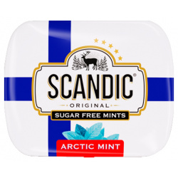 Освежающие драже SCANDIC без сахара со вкусом арктической мяты 14 г 