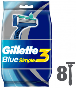 Станок для бритья одноразовый GILLETTE SIMPLE 3 8 шт 