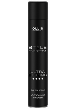 Лак для волос OLLIN PROFESSIONAL STYLE ультрасильной фиксации 500 мл 