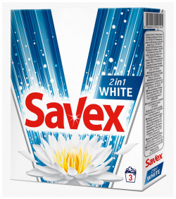Порошок стиральный SAVEX 2 в 1 для белого белья 300 гр 