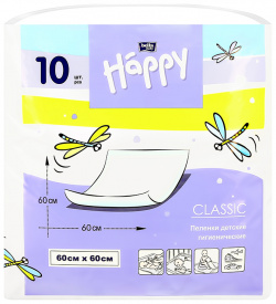 Пеленки детские BELLA HAPPY гигиенические 60 Х см 10 шт 