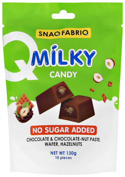 Молочный шоколад SNAQ FABRIQ с шоколадно ореховой пастой  вафлей и фундуком 130 г