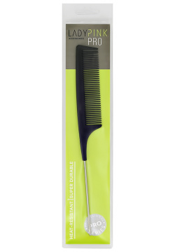 Расческа гребень для волос LADY PINK BASIC PROFESSIONAL с металлической ручкой 22  5 см