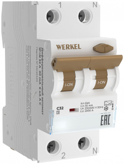 Автоматический выключатель дифференциального тока Werkel W922P326 / Ди 