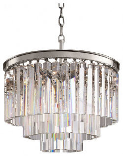 Подвесная люстра Delight Collection 1920s Odeon KR0387P 6 chrome/clear 