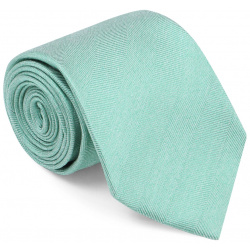 Однотонный галстук из шелка ISAIA  CRV007/12 Зеленый зеленого цвета от