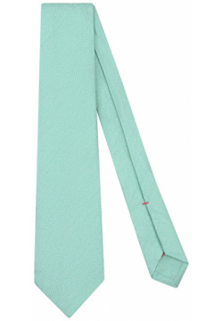 Однотонный галстук из шелка ISAIA  CRV007/12 Зеленый