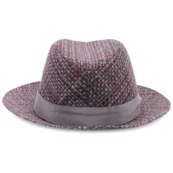 Шерстяная шляпа BORSALINO  B36833 F0016/515A Бордовый Серый
