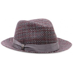 Шерстяная шляпа BORSALINO  B36833 F0016/515A Бордовый Серый из шерсти и