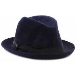Шерстяная шляпа BORSALINO  4549/0411/т син из шерсти от