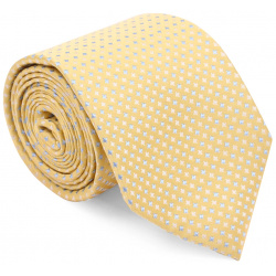 Шелковый галстук с узором ISAIA  CRV007/12 Желтый