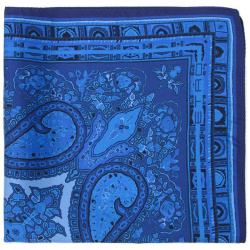Шелковый платок с принтом ETRO  1t199/4049/узор голубой